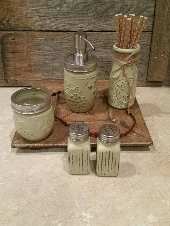 rustic salt and pepper shakers