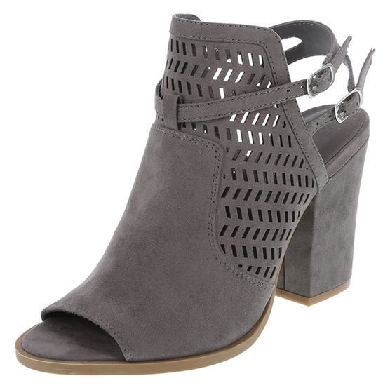 caged block heel